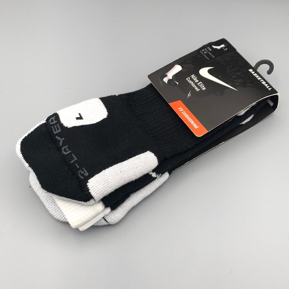 Nike Elite Bball Socks - 2x Cushioning Size 8-12